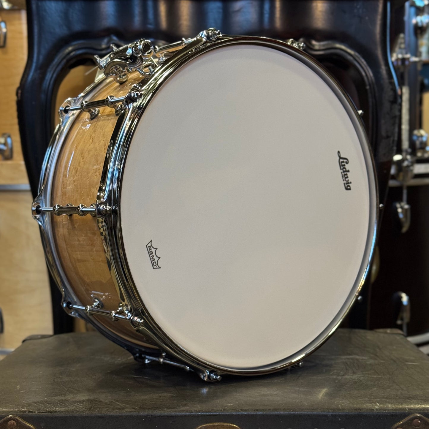 NEW Ludwig 6.5x14 Classic Maple Snare Drum in Birdseye Maple Gloss w/ Tube Lugs