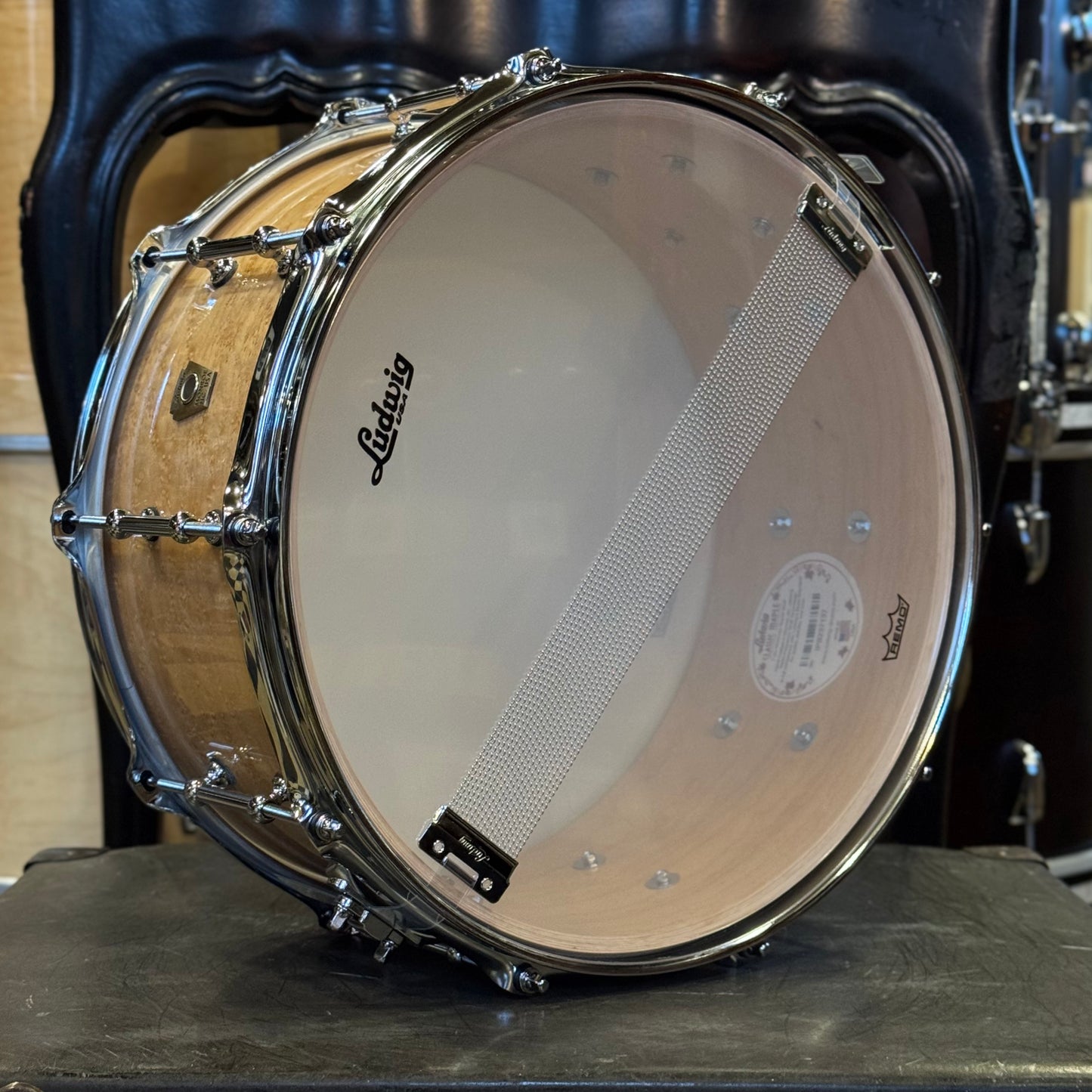 NEW Ludwig 6.5x14 Classic Maple Snare Drum in Birdseye Maple Gloss w/ Tube Lugs