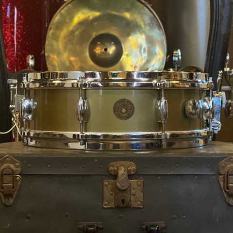 VINTAGE 1960's Gretsch 4x14 Round Badge Progressive Jazz Snare Drum in Copper Mist
