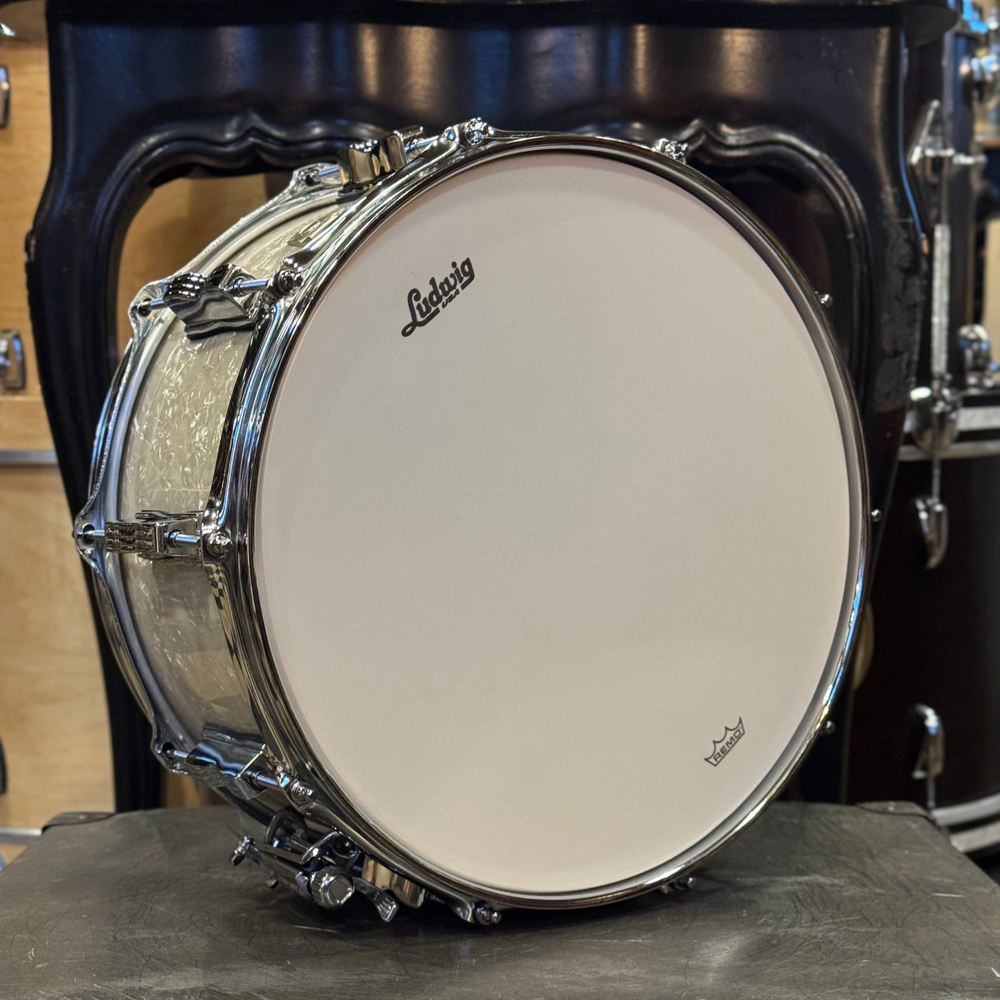 NEW Ludwig 6.5x14 Classic Maple Snare Drum in Vintage Marine Pearl