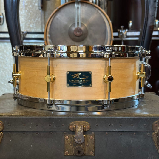 USED Canopus 5.5x14 "The Maple" Snare Drum in Satin Natural Oil