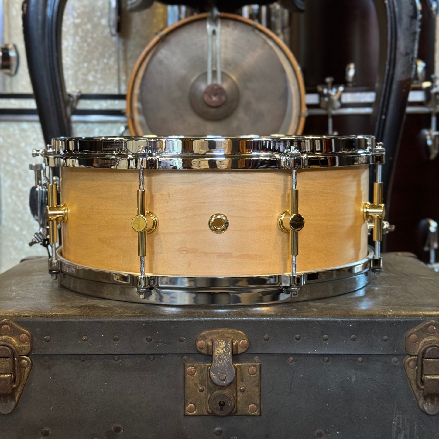 USED Canopus 5.5x14 "The Maple" Snare Drum in Satin Natural Oil