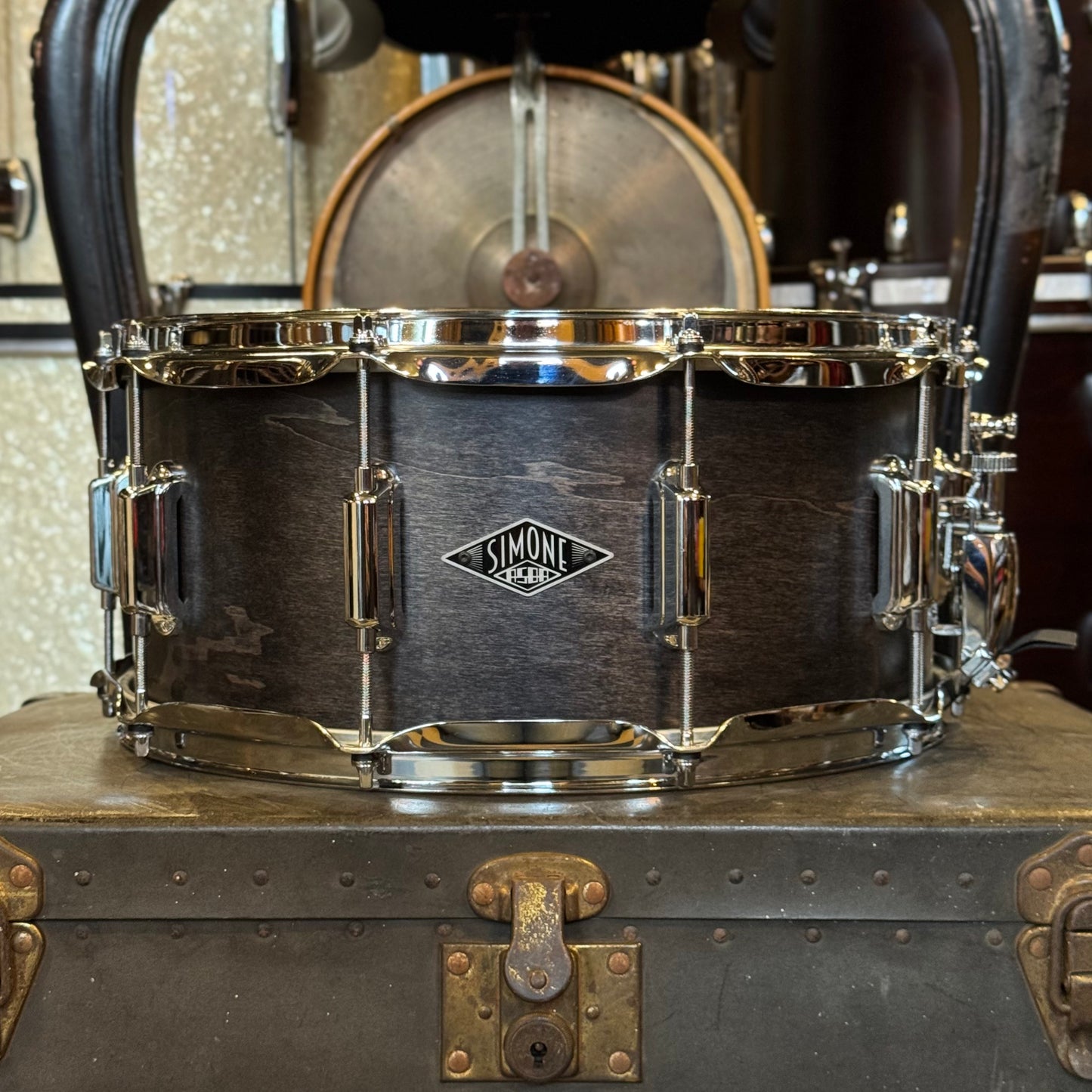 USED Asba 6.5x14 Simone Snare Drum in Ebony Stain