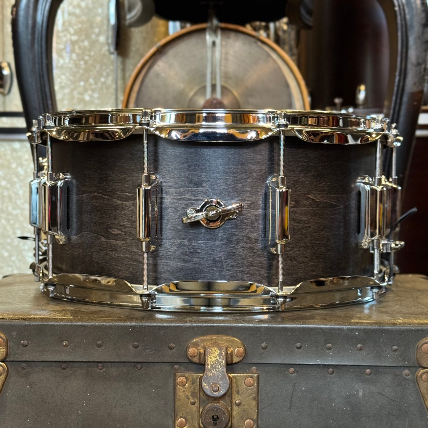 USED Asba 6.5x14 Simone Snare Drum in Ebony Stain