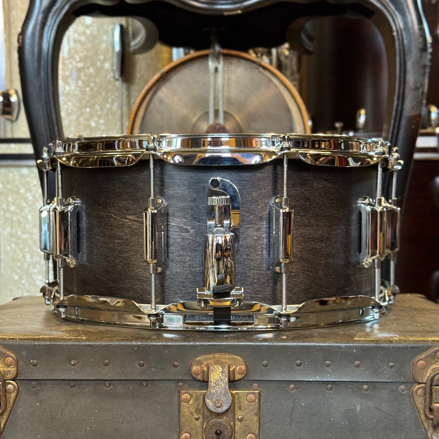 USED Asba 6.5x14 Simone Snare Drum in Ebony Stain