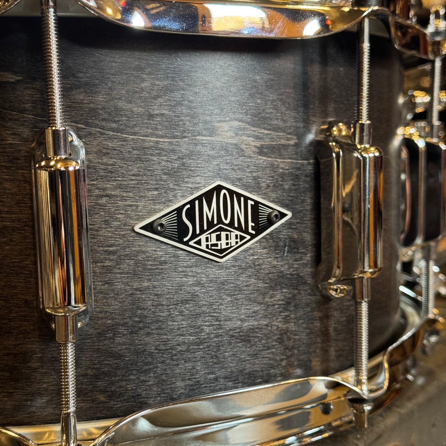 USED Asba 6.5x14 Simone Snare Drum in Ebony Stain