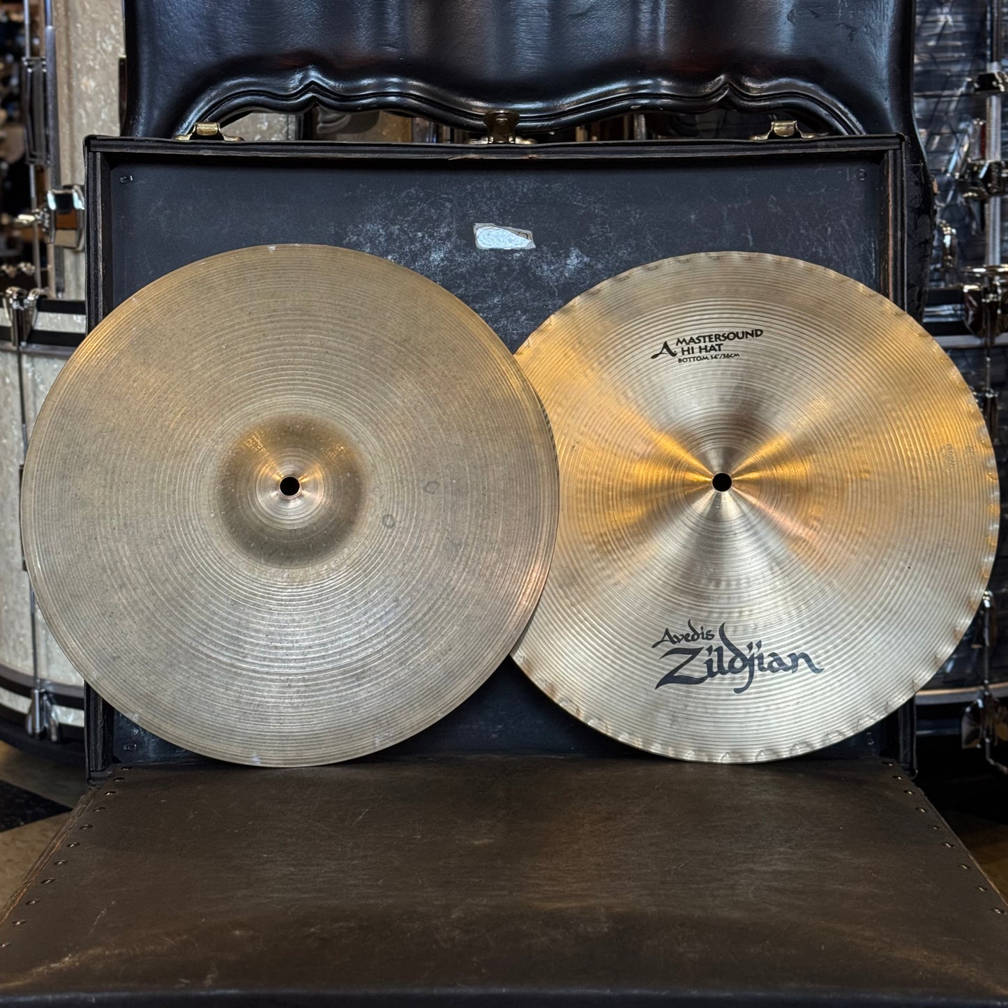 USED Zildjian 14" Split Era A. Zildjian Hi-Hats - 60's Top/ 00's Mastersound Bottom - 744/1520g