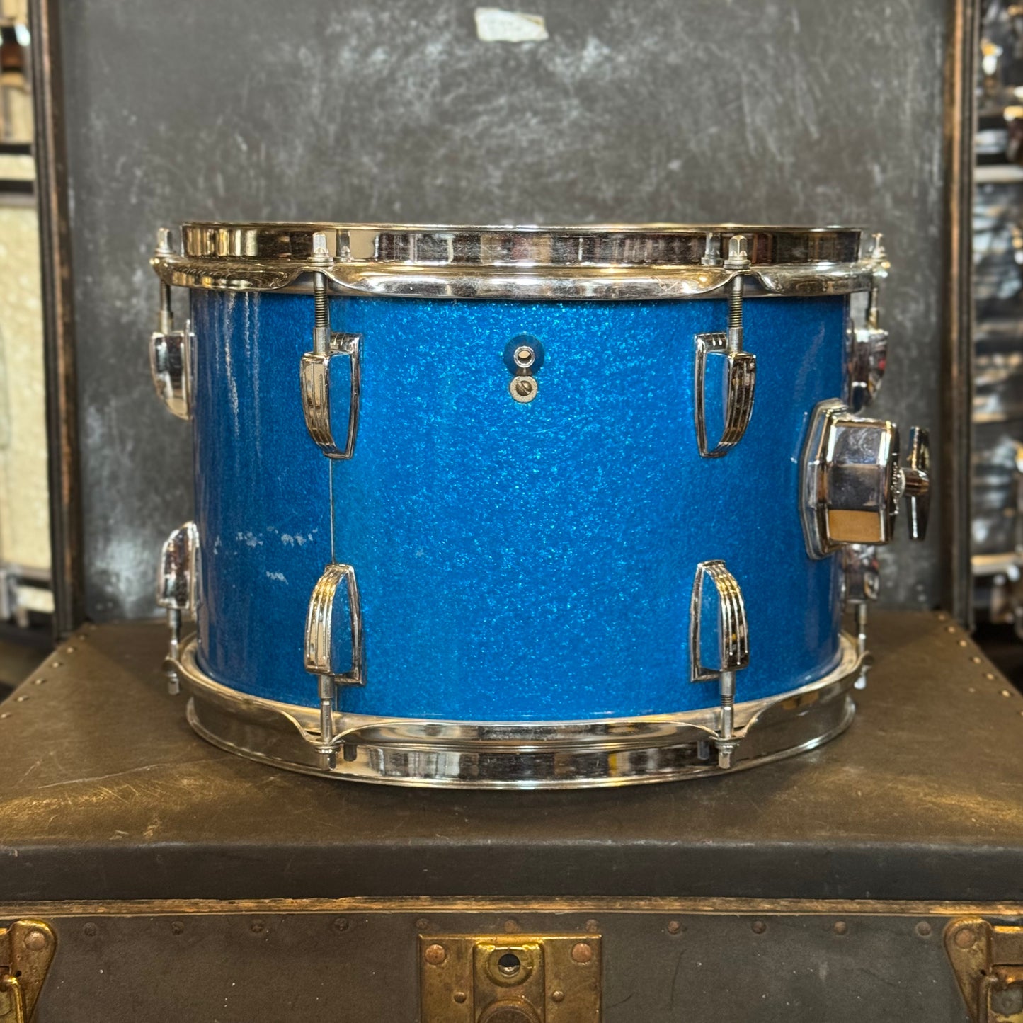 VINTAGE 1960's Ludwig 8x12 Keystone Tom in Blue Sparkle
