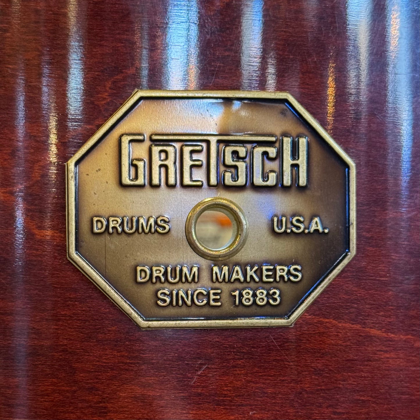 VINTAGE 1977-1981 Gretsch Stop Sign Badge Drum set in Gloss Walnut Lacquer (Virgin Shells) - 14x24, 8x10, 8x12, 9x13, 10x14, 12x15, 16x16