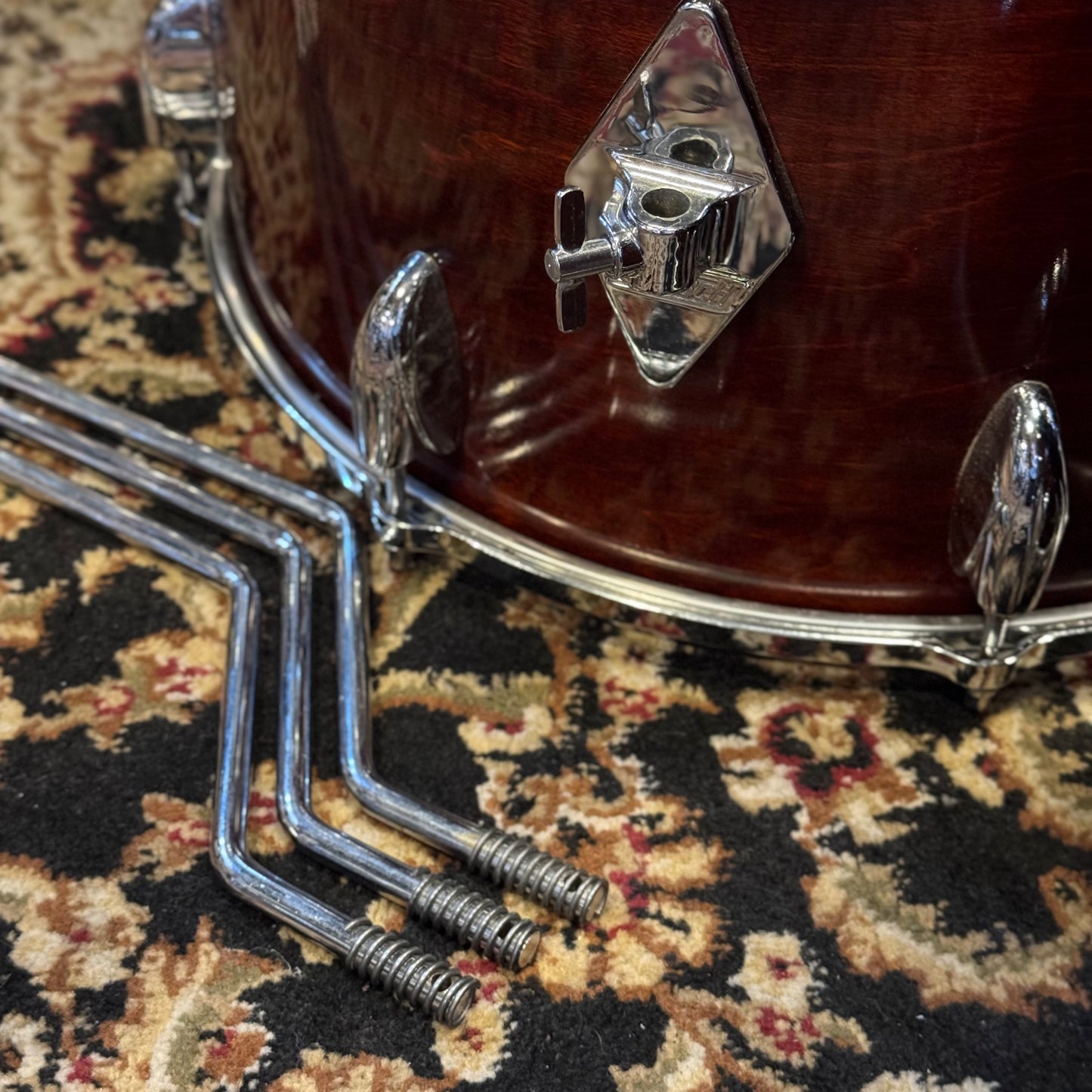 VINTAGE 1977-1981 Gretsch Stop Sign Badge Drum set in Gloss Walnut Lacquer (Virgin Shells) - 14x24, 8x10, 8x12, 9x13, 10x14, 12x15, 16x16