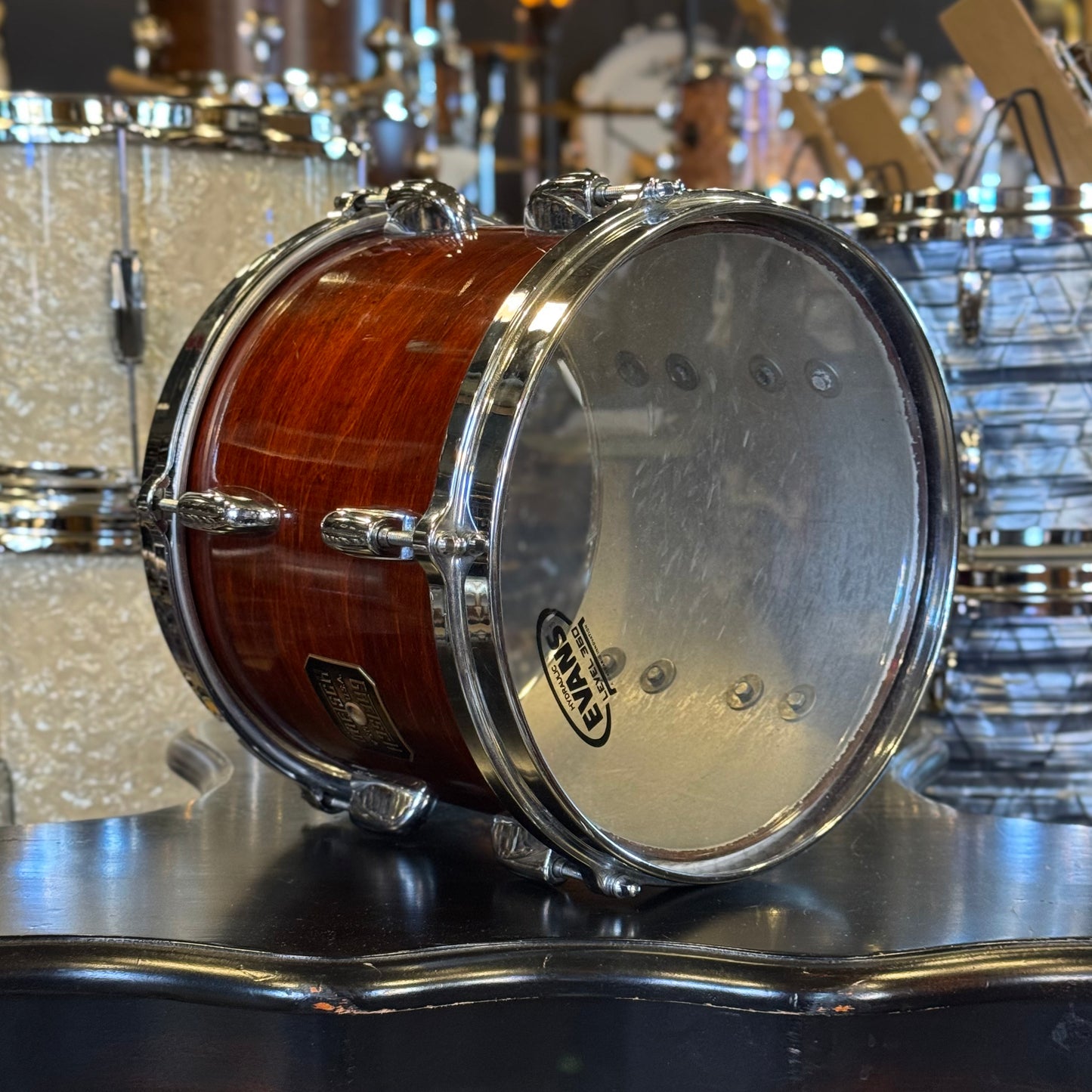 VINTAGE 1977-1981 Gretsch Stop Sign Badge Drum set in Gloss Walnut Lacquer (Virgin Shells) - 14x24, 8x10, 8x12, 9x13, 10x14, 12x15, 16x16