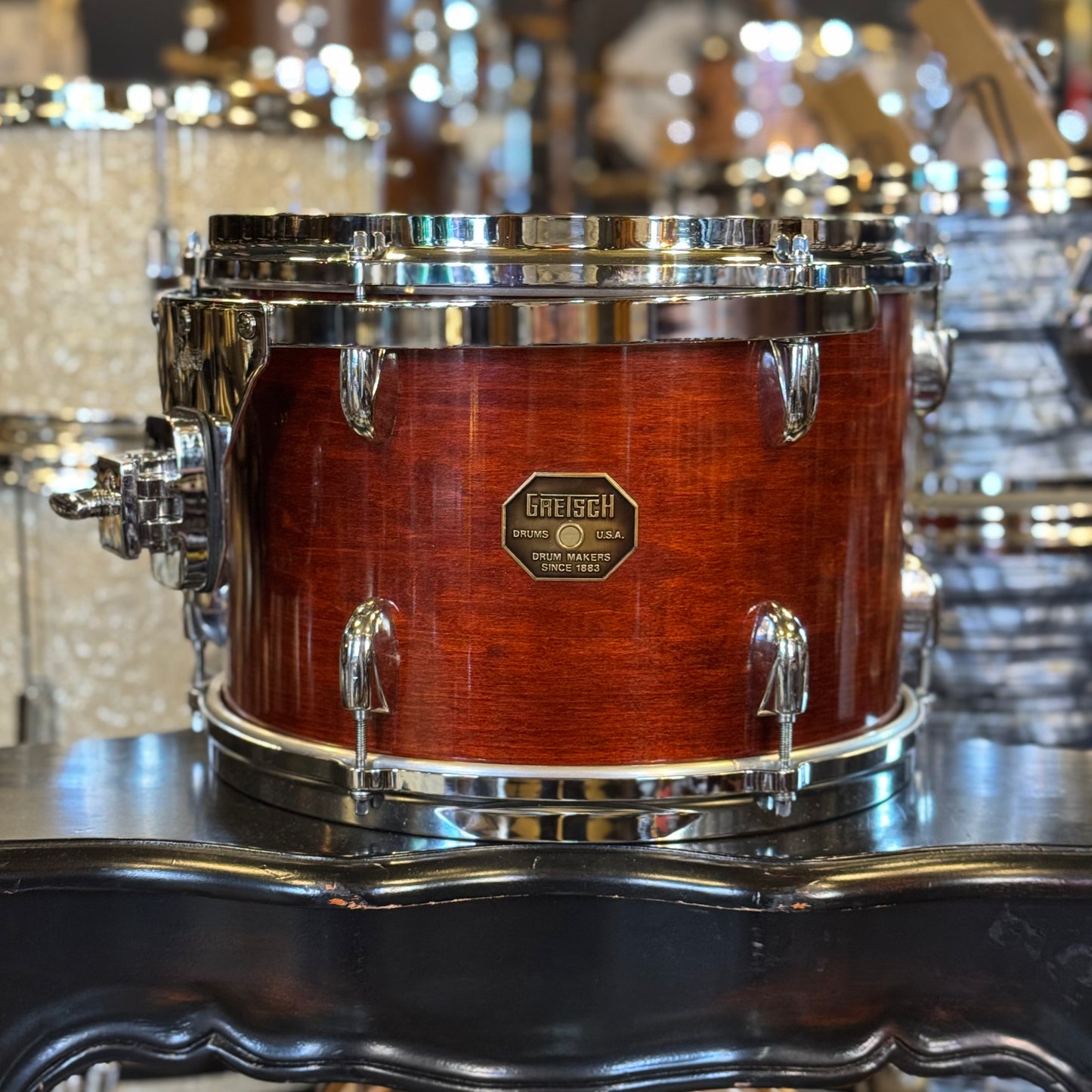 VINTAGE 1977-1981 Gretsch Stop Sign Badge Drum set in Gloss Walnut Lacquer (Virgin Shells) - 14x24, 8x10, 8x12, 9x13, 10x14, 12x15, 16x16