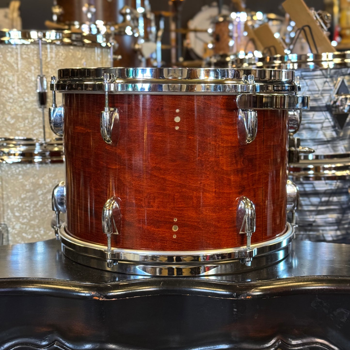 VINTAGE 1977-1981 Gretsch Stop Sign Badge Drum set in Gloss Walnut Lacquer (Virgin Shells) - 14x24, 8x10, 8x12, 9x13, 10x14, 12x15, 16x16