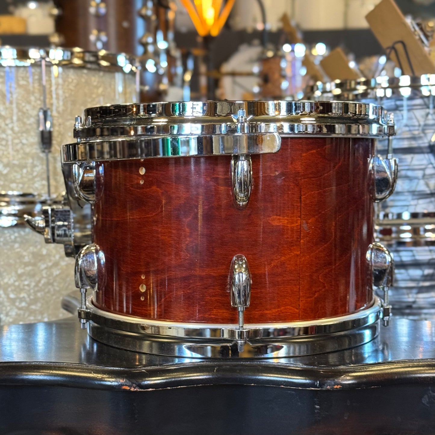 VINTAGE 1977-1981 Gretsch Stop Sign Badge Drum set in Gloss Walnut Lacquer (Virgin Shells) - 14x24, 8x10, 8x12, 9x13, 10x14, 12x15, 16x16