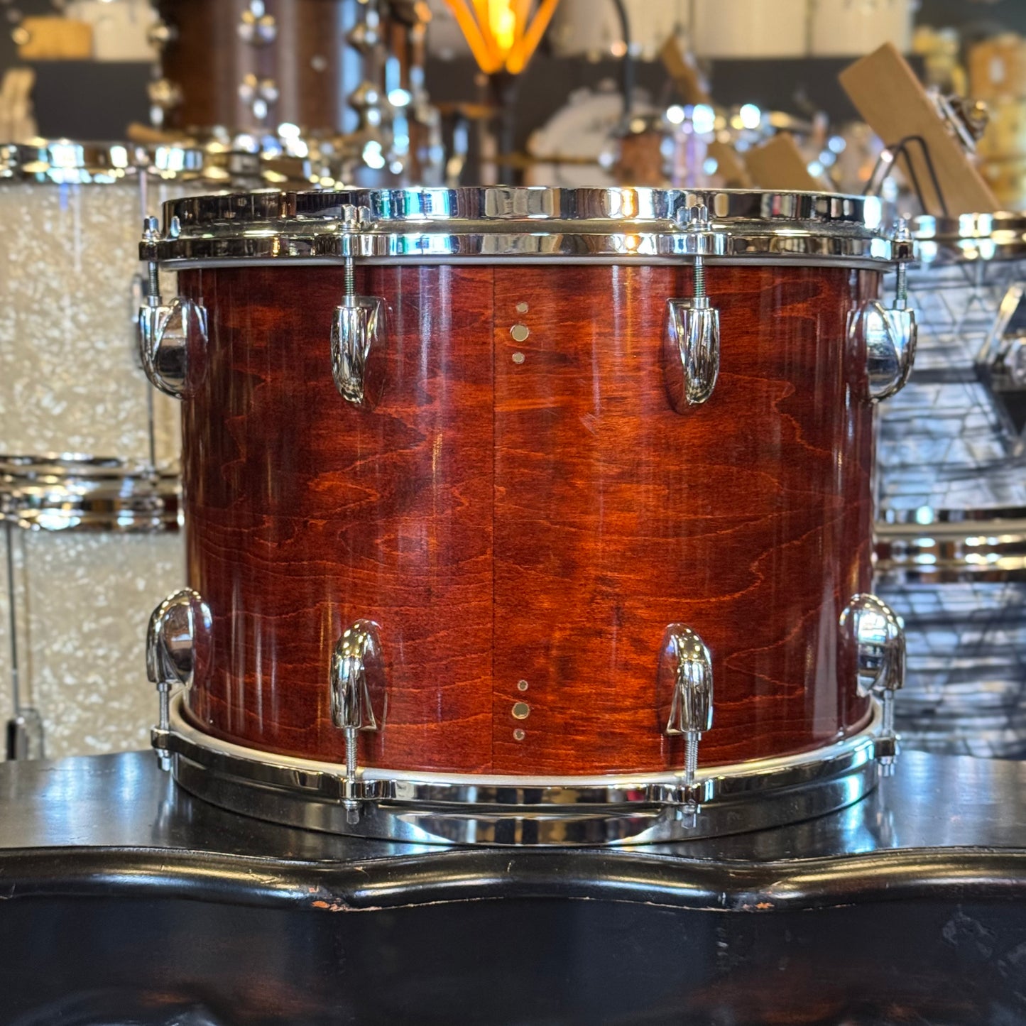 VINTAGE 1977-1981 Gretsch Stop Sign Badge Drum set in Gloss Walnut Lacquer (Virgin Shells) - 14x24, 8x10, 8x12, 9x13, 10x14, 12x15, 16x16