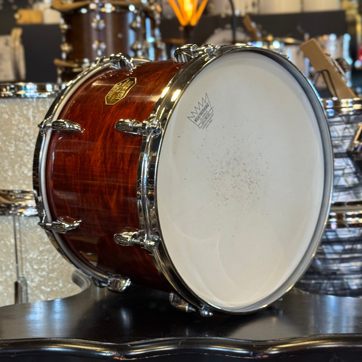 VINTAGE 1977-1981 Gretsch Stop Sign Badge Drum set in Gloss Walnut Lacquer (Virgin Shells) - 14x24, 8x10, 8x12, 9x13, 10x14, 12x15, 16x16