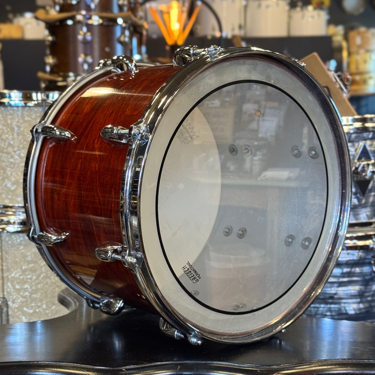 VINTAGE 1977-1981 Gretsch Stop Sign Badge Drum set in Gloss Walnut Lacquer (Virgin Shells) - 14x24, 8x10, 8x12, 9x13, 10x14, 12x15, 16x16