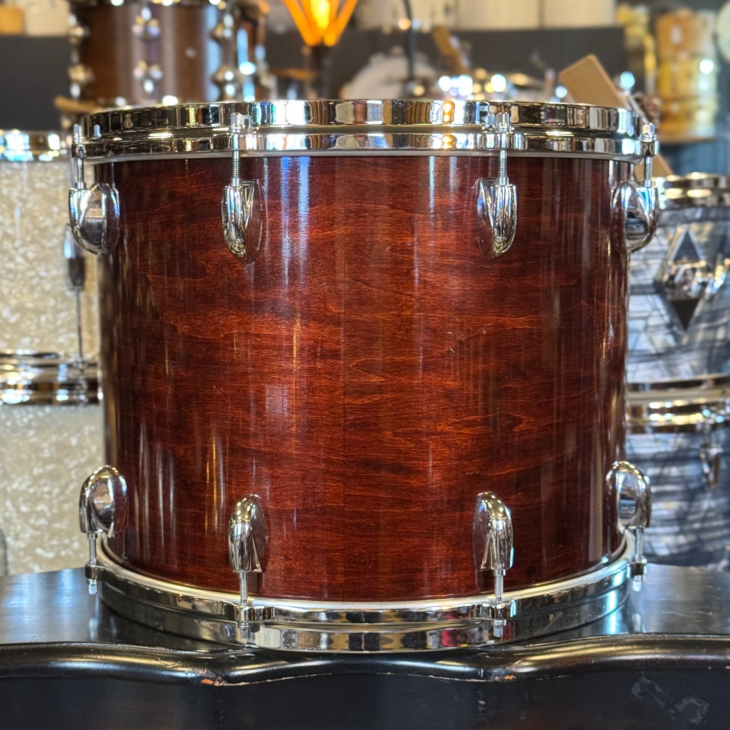 VINTAGE 1977-1981 Gretsch Stop Sign Badge Drum set in Gloss Walnut Lacquer (Virgin Shells) - 14x24, 8x10, 8x12, 9x13, 10x14, 12x15, 16x16