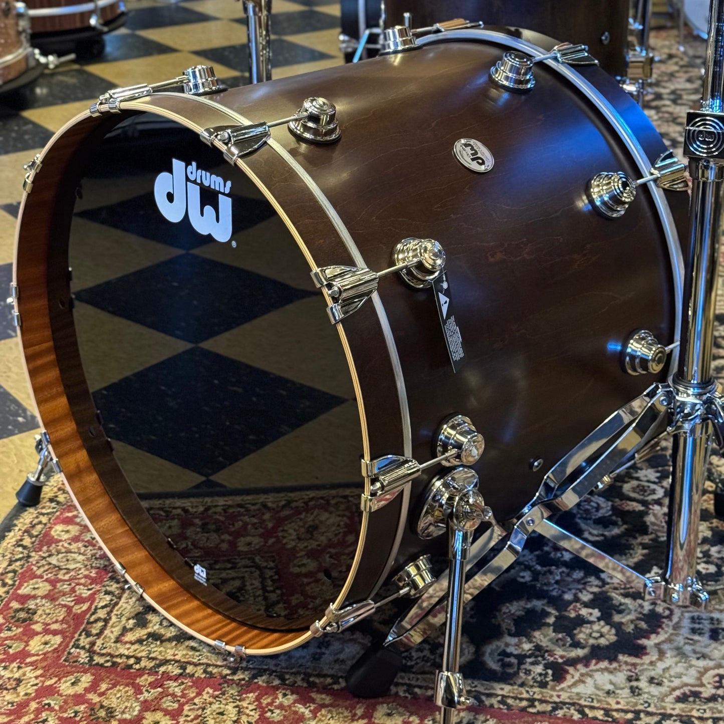 NEW DW Collector's Series Maple-Mahogany w/ Vertical Maple Outer & Nickel Hardware in Walnut Satin Oil - 18x22, 7x10, 8x12, 12x14, 14x16
