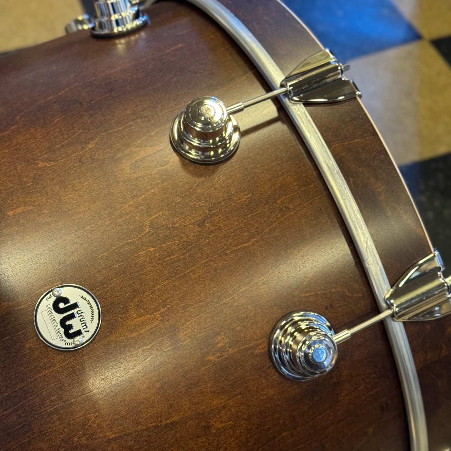NEW DW Collector's Series Maple-Mahogany w/ Vertical Maple Outer & Nickel Hardware in Walnut Satin Oil - 18x22, 7x10, 8x12, 12x14, 14x16