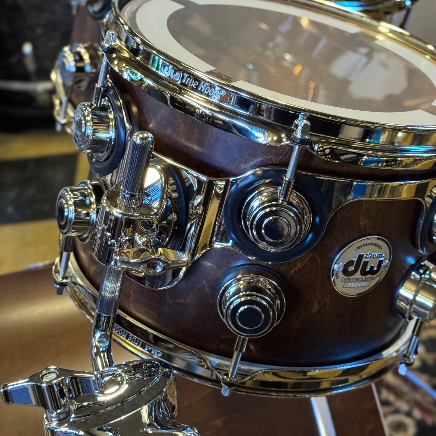 NEW DW Collector's Series Maple-Mahogany w/ Vertical Maple Outer & Nickel Hardware in Walnut Satin Oil - 18x22, 7x10, 8x12, 12x14, 14x16