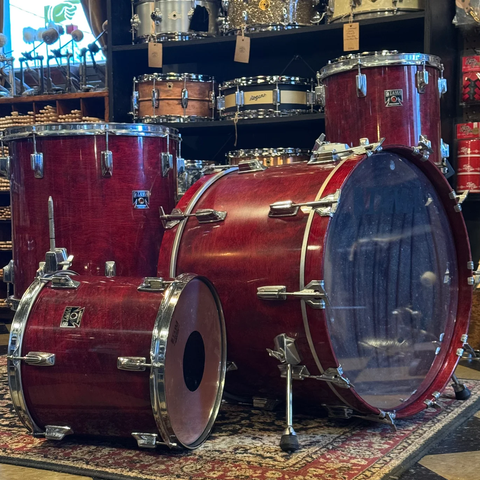 VINTAGE 1980's Tama Superstar in Cherry Stain - 16x22, 11x12, 12x13, 16x16