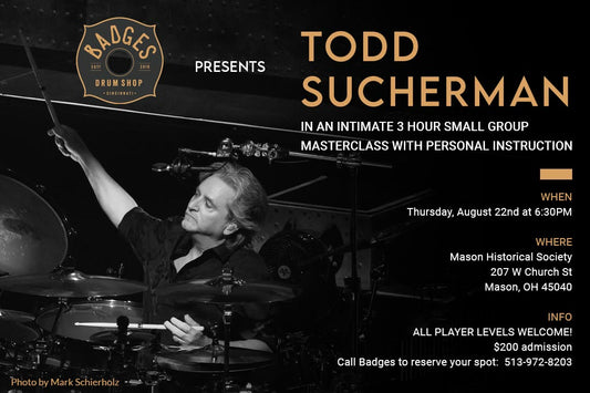 TODD SUCHERMAN Masterclass at Badges Drum Shop