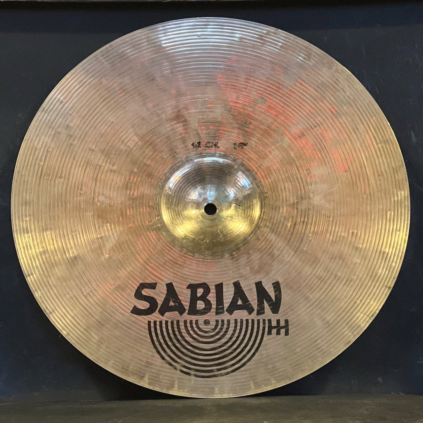 VINTAGE 1980's Sabian 16" HH French Crash Cymbal - Brilliant - 1206g