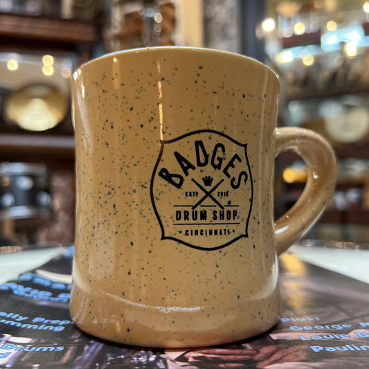 Badges Drum Shop Diner Mug