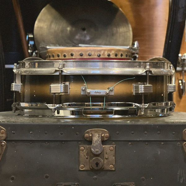 VINTAGE 1960-1964 Ludwig 3x13 Be-Bop 6-Lug Snare Drum in Black & Gold Duco