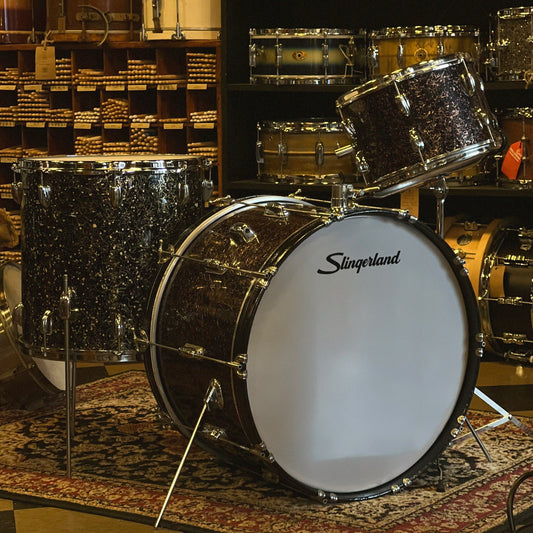 VINTAGE 1959-1961 Slingerland Drum Set in Capri Pearl - 14x22, 8x12, 16x16