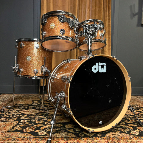 USED 2007 DW Collector's Maple Fusion Outfit in Champagne Sparkle - 16x20, 8x10, 9x12, 14x14