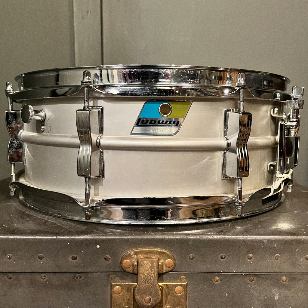 VINTAGE 1970's Ludwig 5x14 No. 404 Acrolite Aluminum Snare Drum