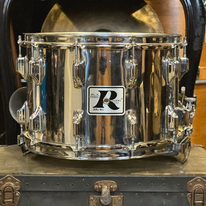 VINTAGE 1980's Rogers "Big R" 10x14 Dynasonic Snare Drum in Chrome over Wood