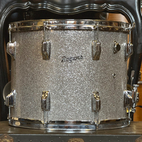 VINTAGE Rogers 12x15 Powertone Marching Snare in Silver Sparkle