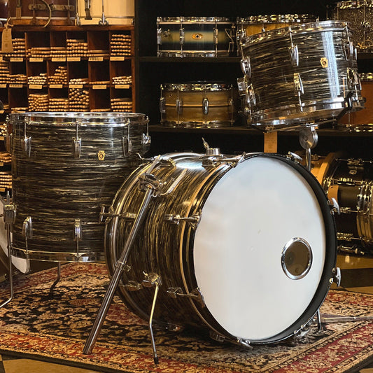 VINTAGE 1966 Ludwig Black Oyster Drum Set - 14x20, 9x13, 16x16