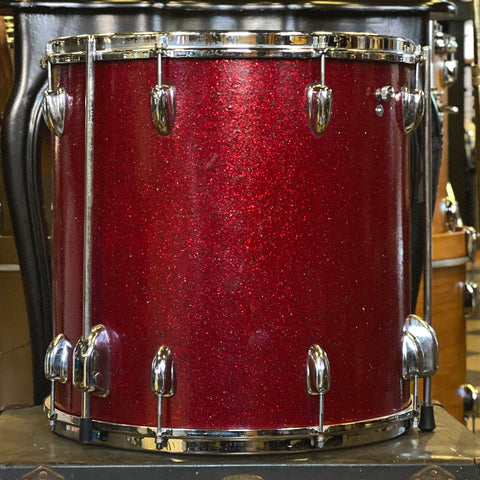 VINTAGE 1960's Slingerland 16x16 Floor Tom in Red Sparkle