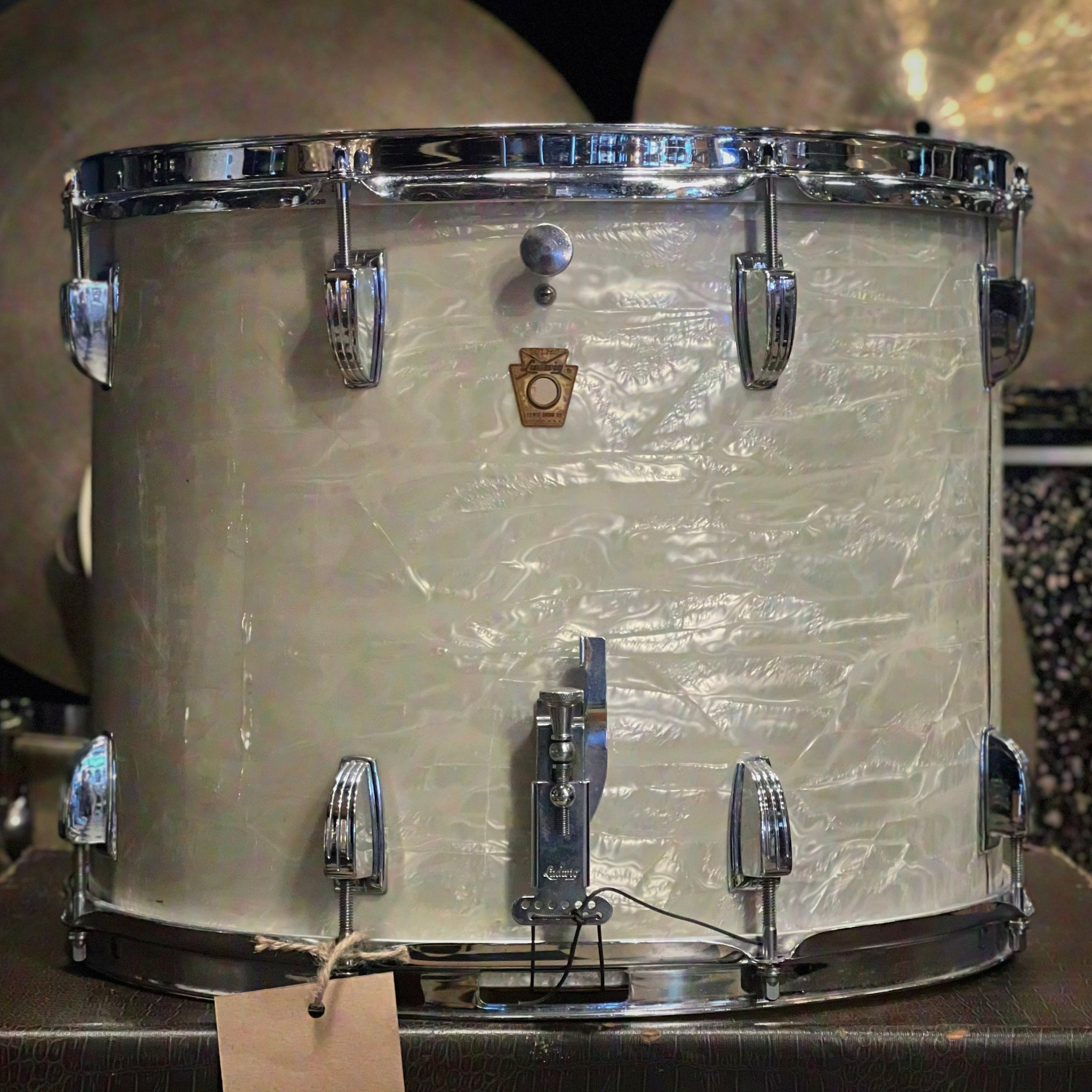 VINTAGE 1960's Ludwig 12x15 Marcher in White Marine Pearl