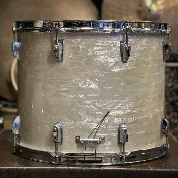 VINTAGE 1960's Ludwig 12x15 Marcher in White Marine Pearl