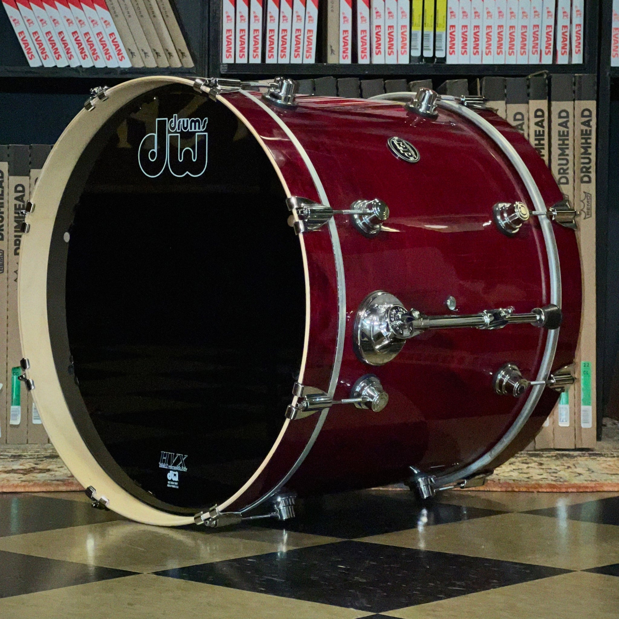 USED DW Performance Series 16x20 Bass Drum in Cherry Lacquer