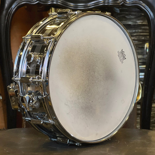 VINTAGE 1963-1967 Rogers 5x14 7-Line Dynasonic Chrome over Brass Snare Drum