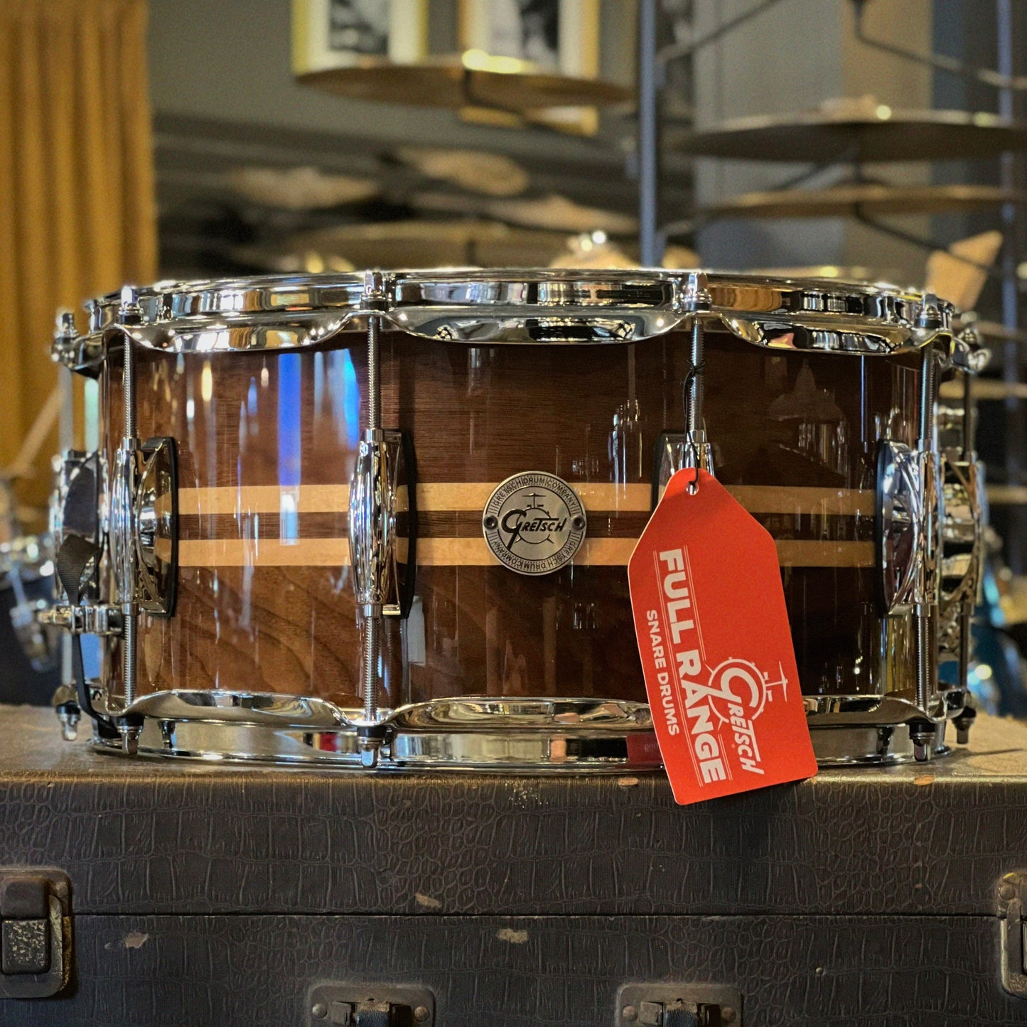 Gretsch 6.5x14 Full Range Walnut Snare Drum w/ Maple Inlay