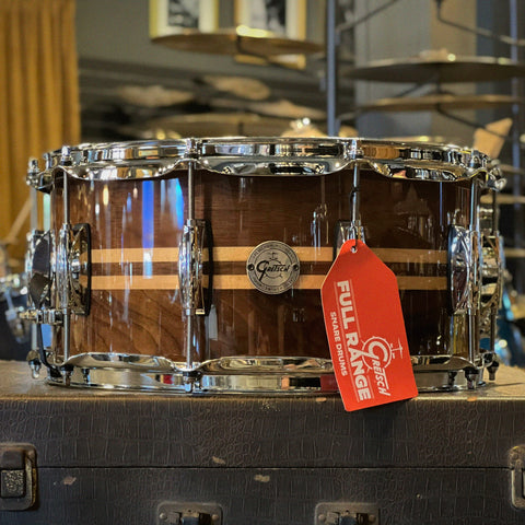 Gretsch 6.5x14 Full Range Walnut Snare Drum w/ Maple Inlay