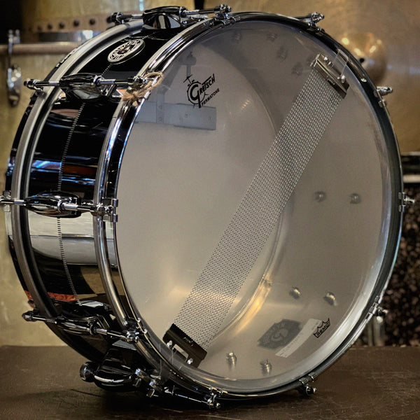 NEW Gretsch 6.5x14 Brooklyn Chrome over Steel "Retro Build" Snare Drum with Tone Control & 301 Hoops