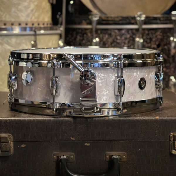 NEW Gretsch 4.5x14 USA Custom Snare Drum in Vintage Marine Pearl with Tone Control & Micro Sensitive
