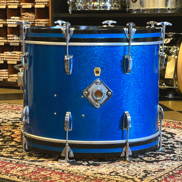 VINTAGE 1968 Ludwig 14x20 Bass Drum in Blue Sparkle