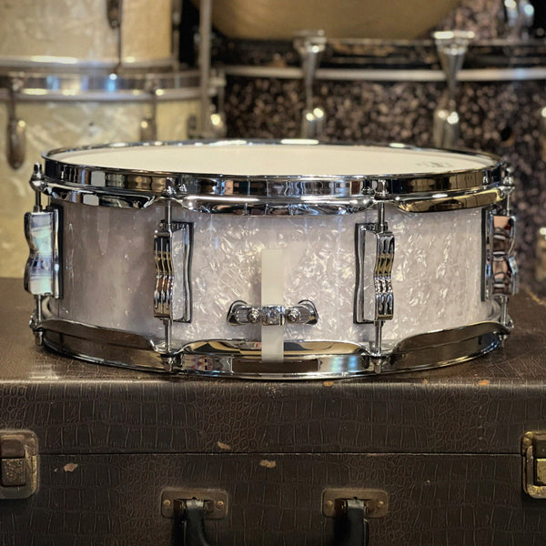 NEW Ludwig 5x14 Legacy Mahogany Snare Drum in White Marine Pearl