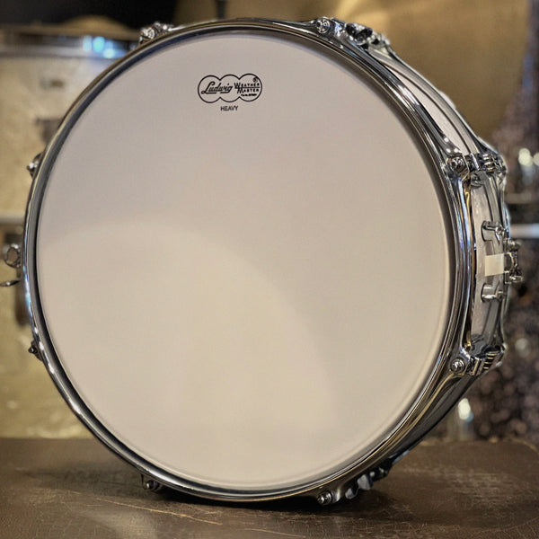 NEW Ludwig 5x14 Legacy Mahogany Snare Drum in White Marine Pearl