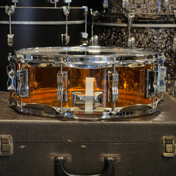 USED 2000's Ludwig 5x14 Vistalite Snare Drum in Amber