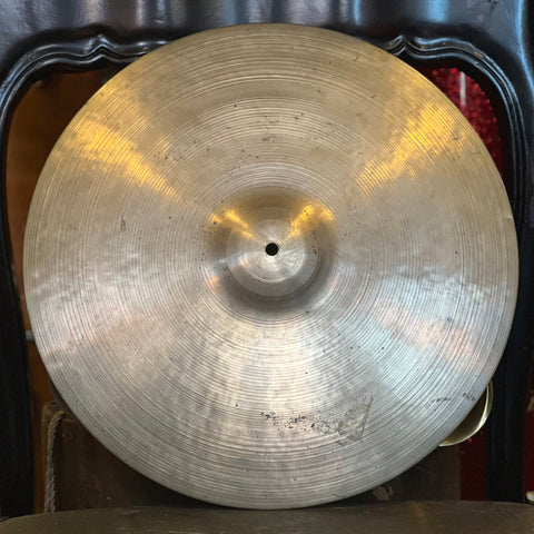 VINTAGE 1950's A. Zildjian 18" Hollow Stamp Medium Thin Crash Cymbal - 1522g